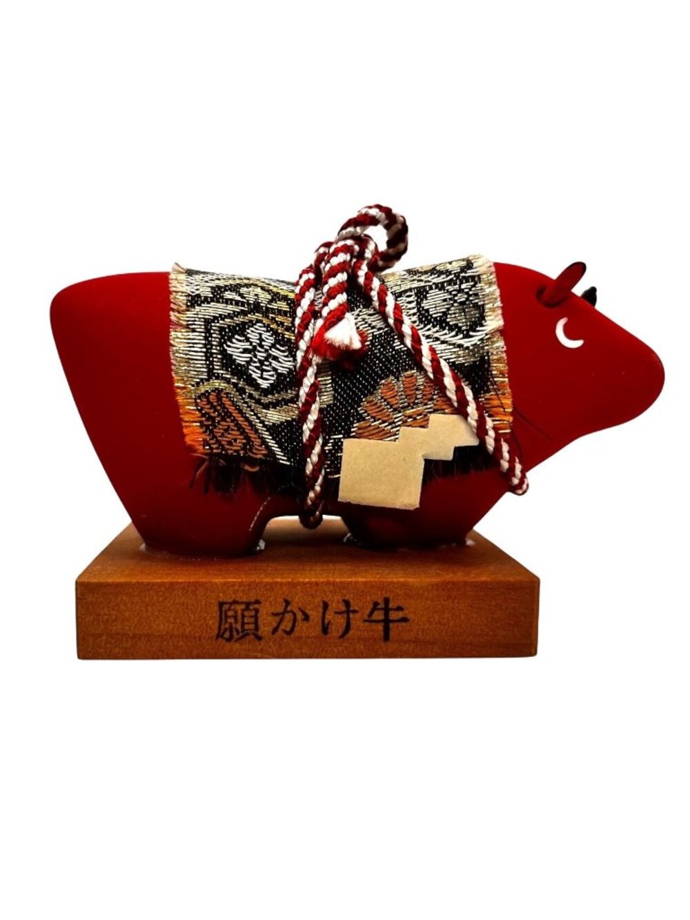 Handcrafted Japanese Akabeko Red Cow Figurine Traditional Aizu Folk Craft Health